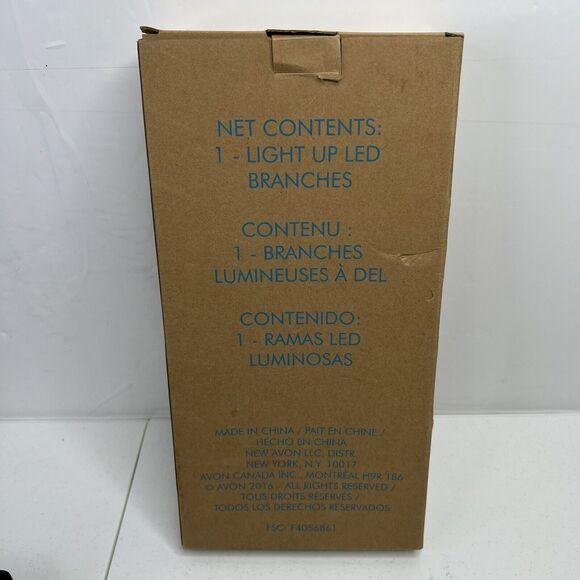 Avon Light Up LED Lighted Branches Pack Clear White Floral W/ Beads 24in NEW - Picture 7 of 12